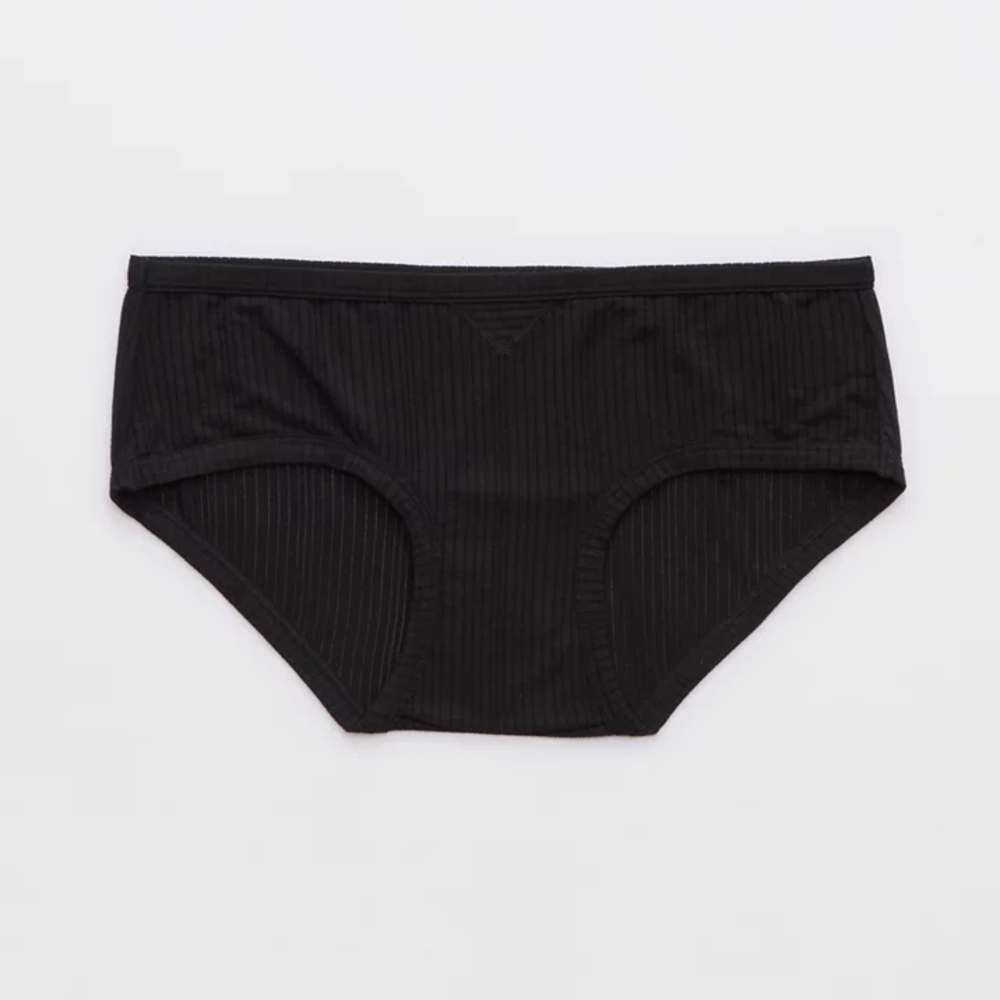 3 Pair Aerie Black Ribbed Panties
